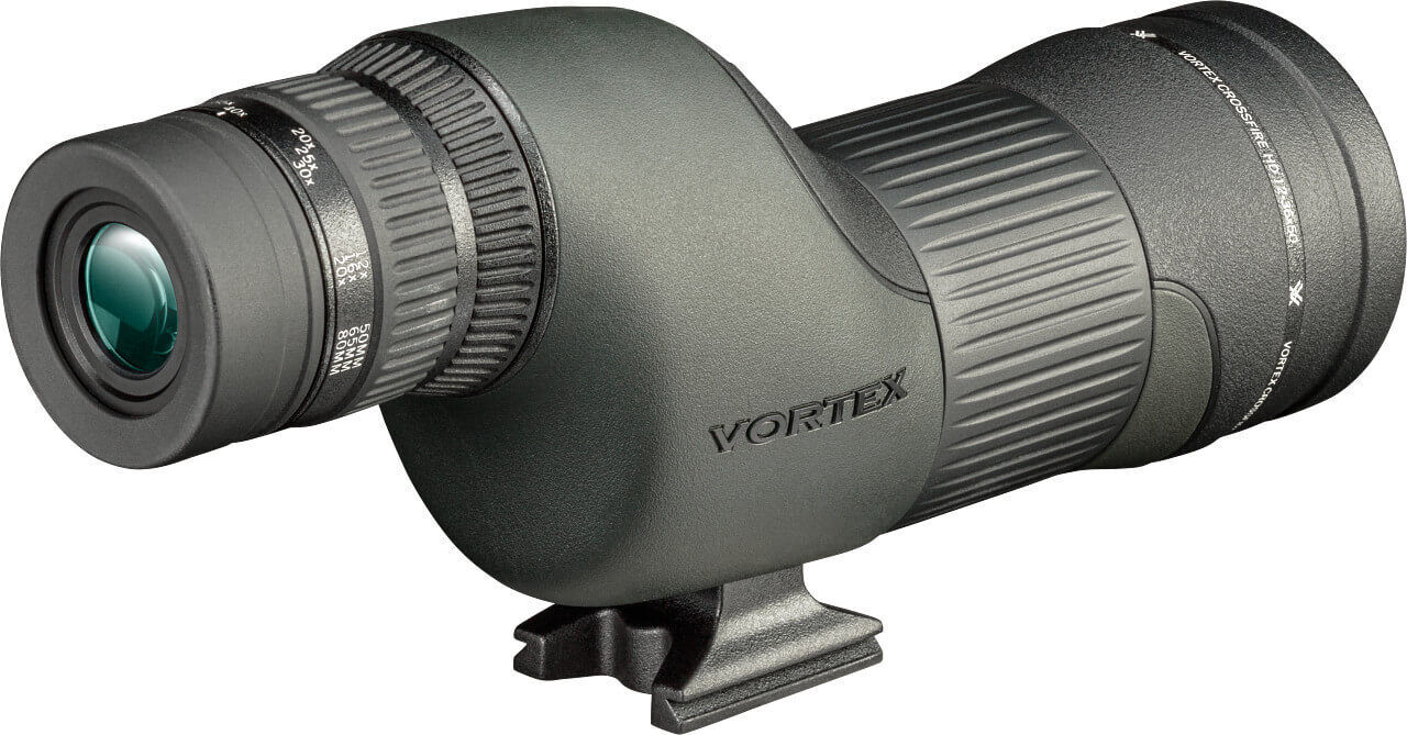 Vortex Spektiv mit grün-schwarzem Gehäuse, ideal für Vogelbeobachtung und Jagd