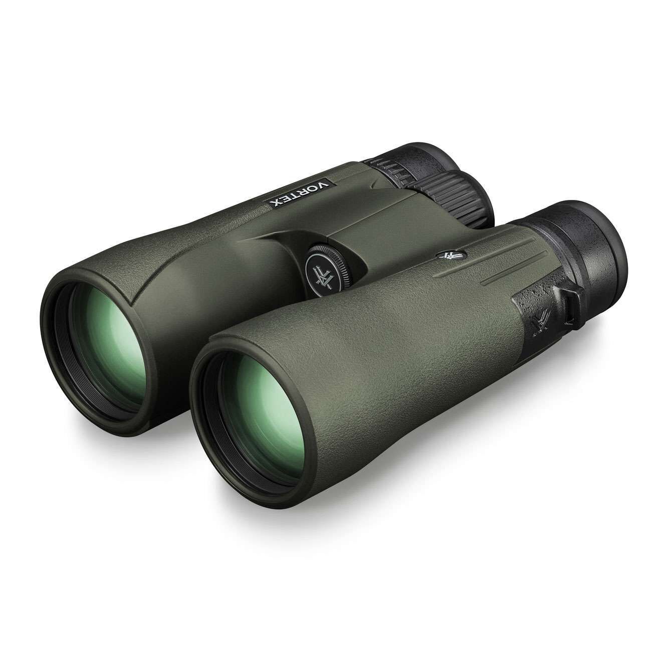Grünes Fernglas auf weißem Hintergrund