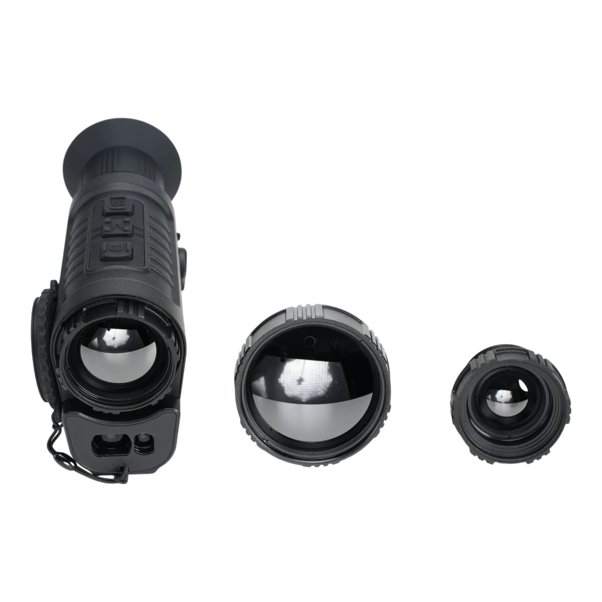 Zentron ZEN M6 Pro Wärmebildgerät in Schwarz mit drei schnell wechselbaren Objektiven 25, 35 und 50 mm, geeignet für präzise Beobachtung mit 640×512 VOx-Sensor und Laser-Entfernungsmesser bis 1.200 m