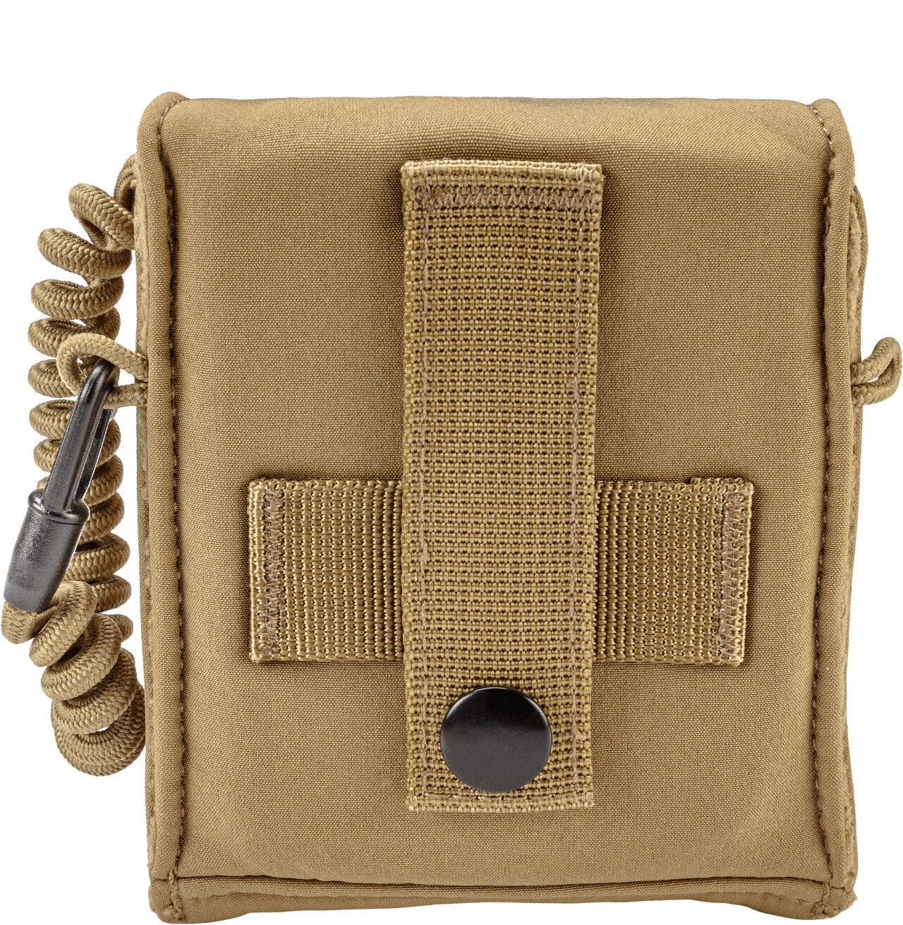 Braune taktische Gürteltasche mit festem Verschluss und Schlaufe für Outdoor-Aktivitäten