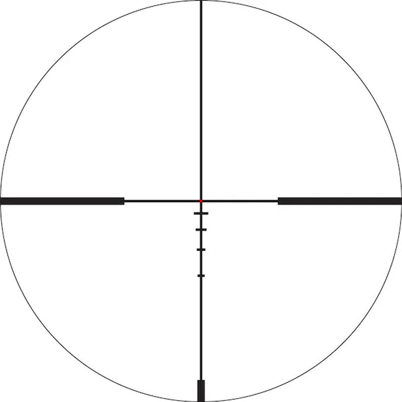 Absehen JM-1 MOA des Vortex Razor HD Gen II-E 1-6x24 Zielfernrohrs mit beleuchtetem Rotpunkt und Haltemarken für ballistische Korrektur