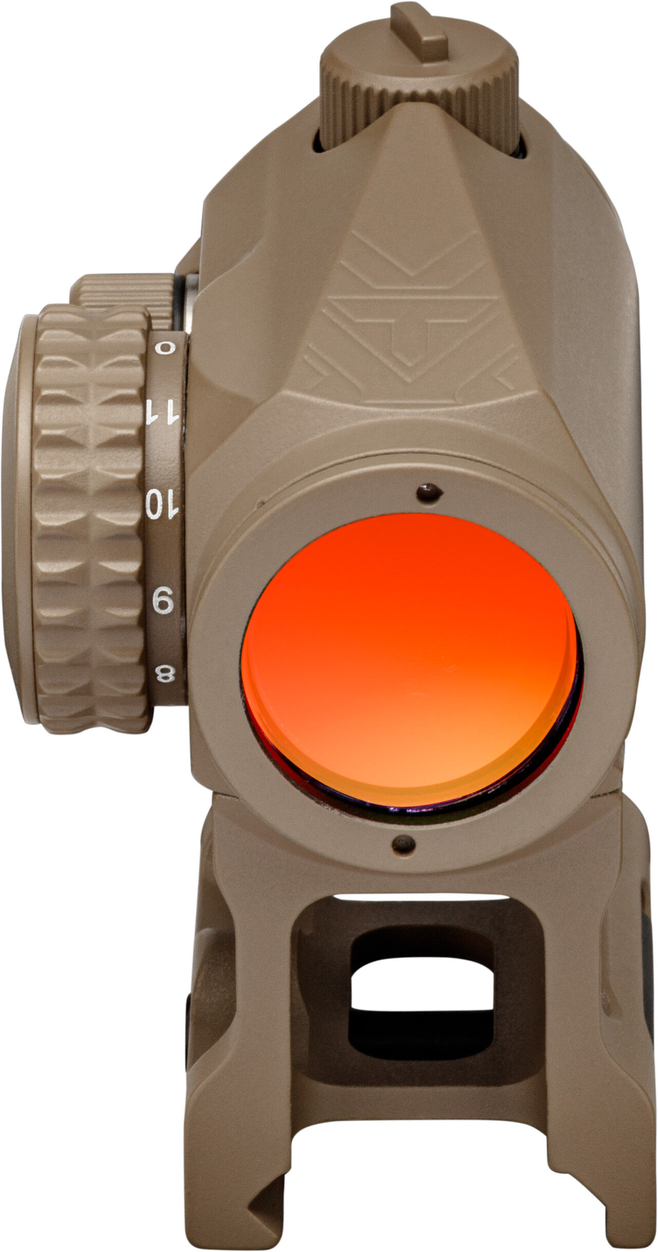 Taktisches Visier mit roter Linse und Einstellungsrad, ideal für Outdoor-Aktivitäten