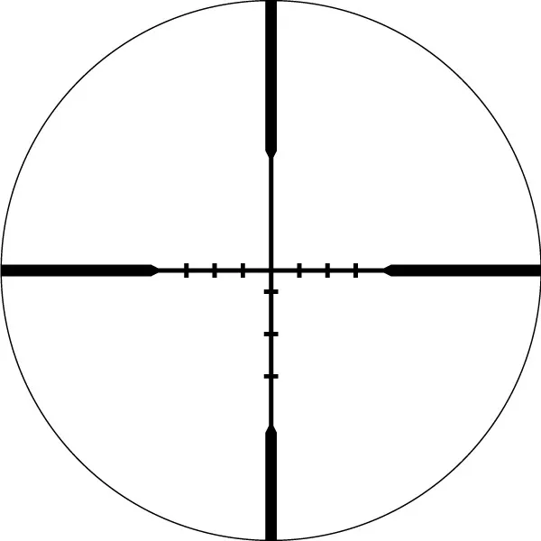 Absehen eines Zielfernrohrs mit Fadenkreuz für präzises Zielen