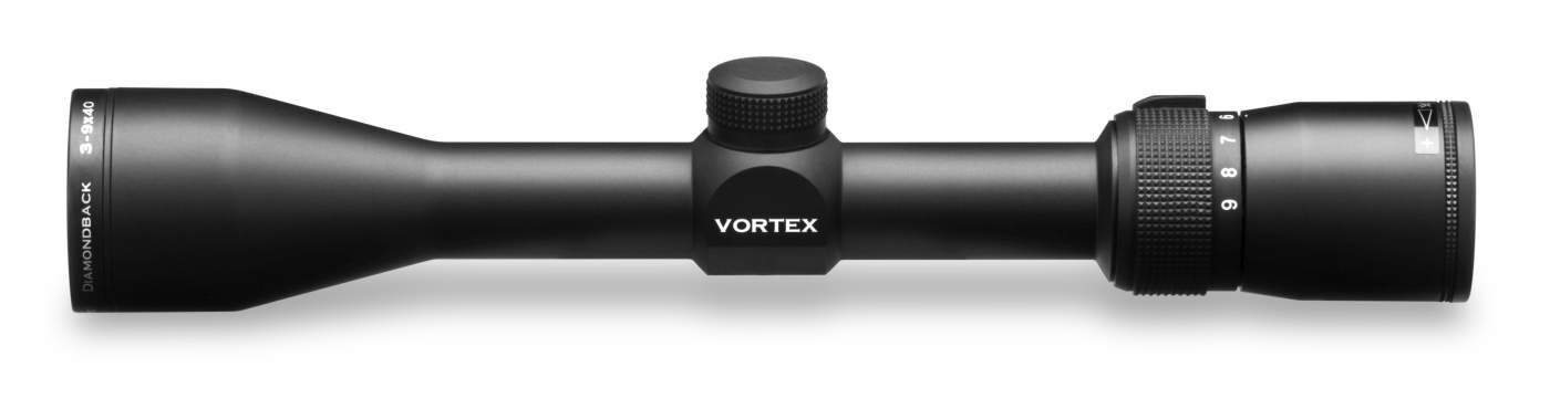 Schwarzes Vortex Zielfernrohr Diamondback 3-9x40 in Seitenansicht