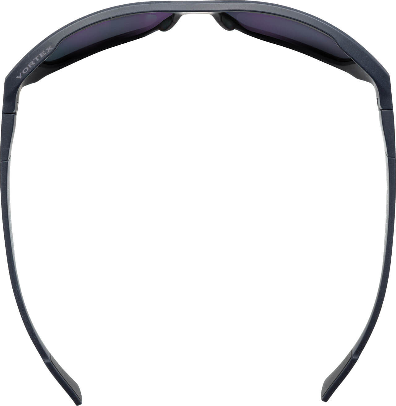Vortex Sonnenbrille in Schwarz mit ergonomischem Design, Sicht von hinten