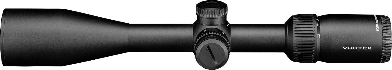 Schwarzes Vortex Zielfernrohr mit einstellbarer Vergrößerung und robustem Design