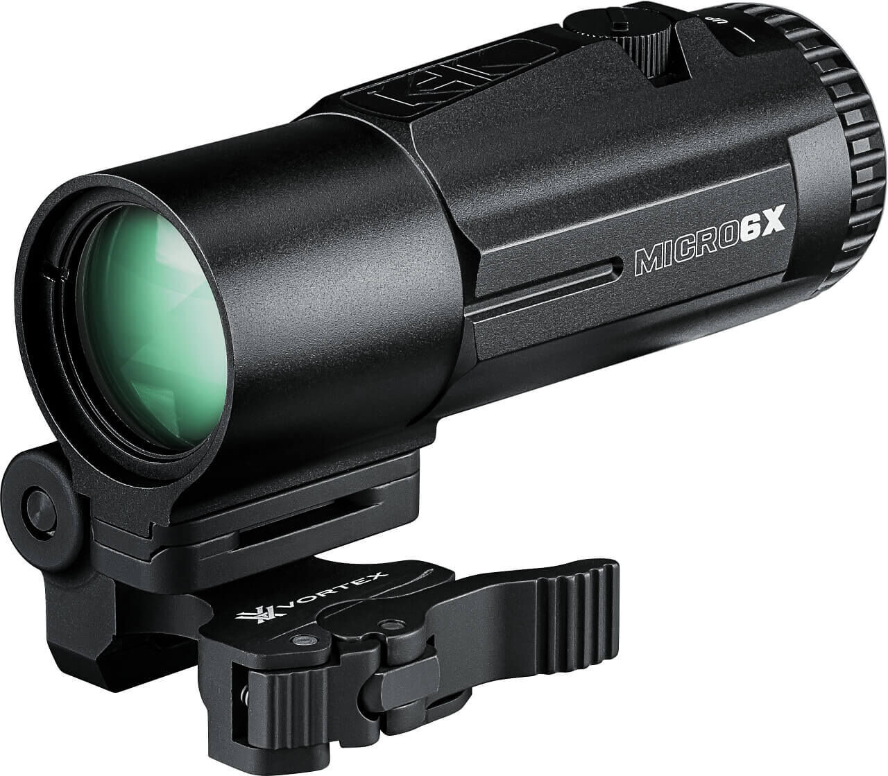 Schwarzer Vortex Optik Micro 6X Magnifier mit Halterung zur Vergrößerung von Zielfernrohren