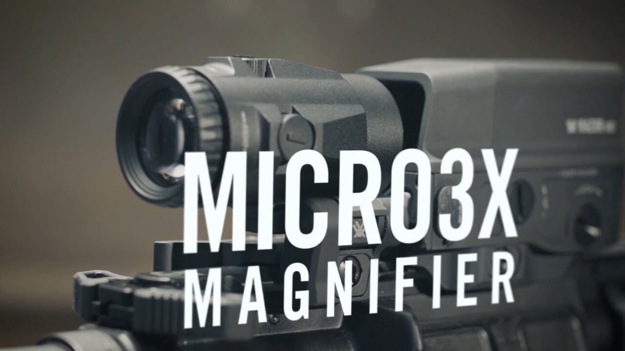 Nahaufnahme des Vortex Micro 3x Magnifier, einem Vergrößerungsaufsatz für Zielfernrohre