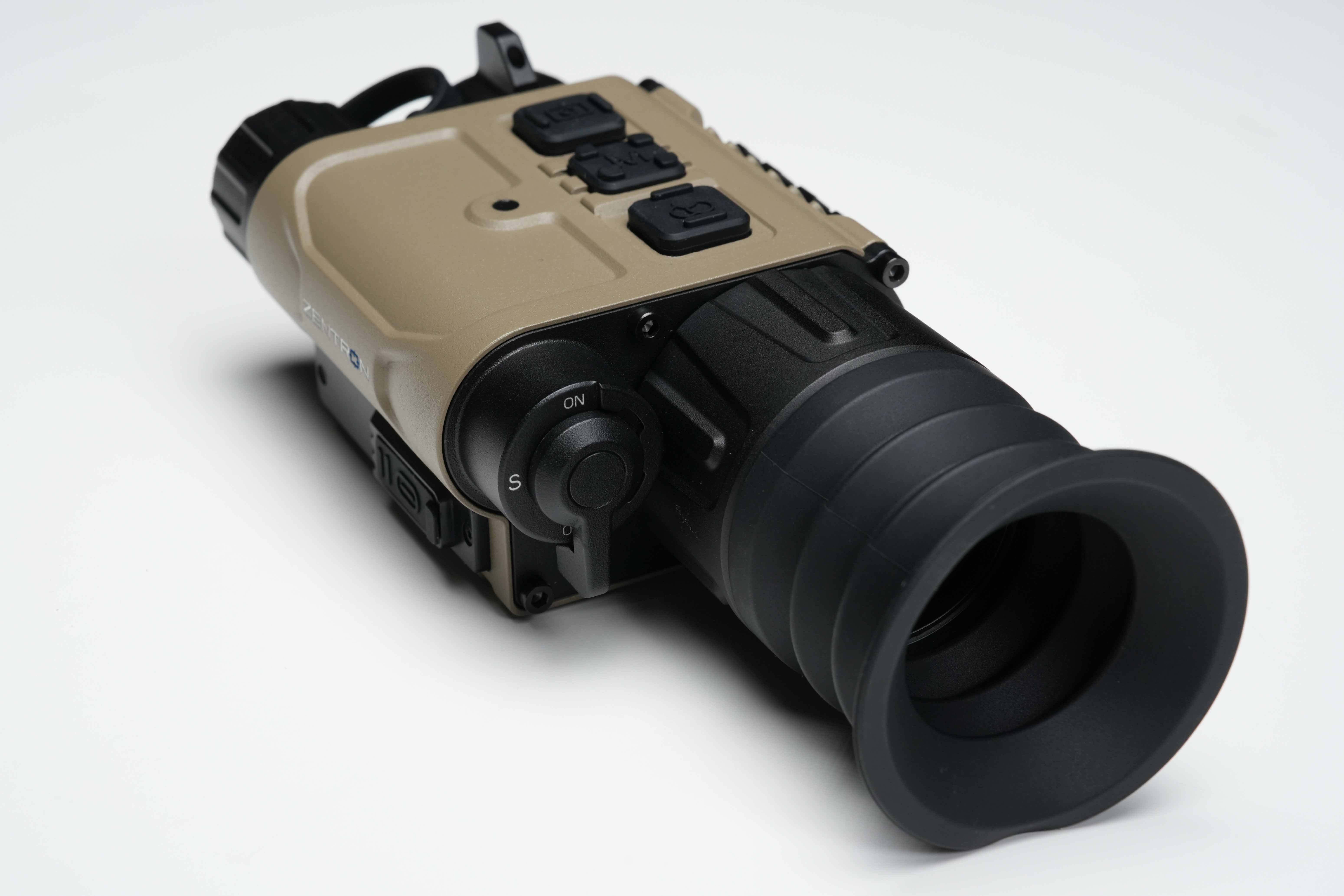 ZENTRON ZEN C50R TAN Wärmebild-Vorsatzgerät mit integriertem Laser-Entfernungsmesser bis 1200 m, 640×512 Sensor, OLED-Display, robustes IP67-Gehäuse
