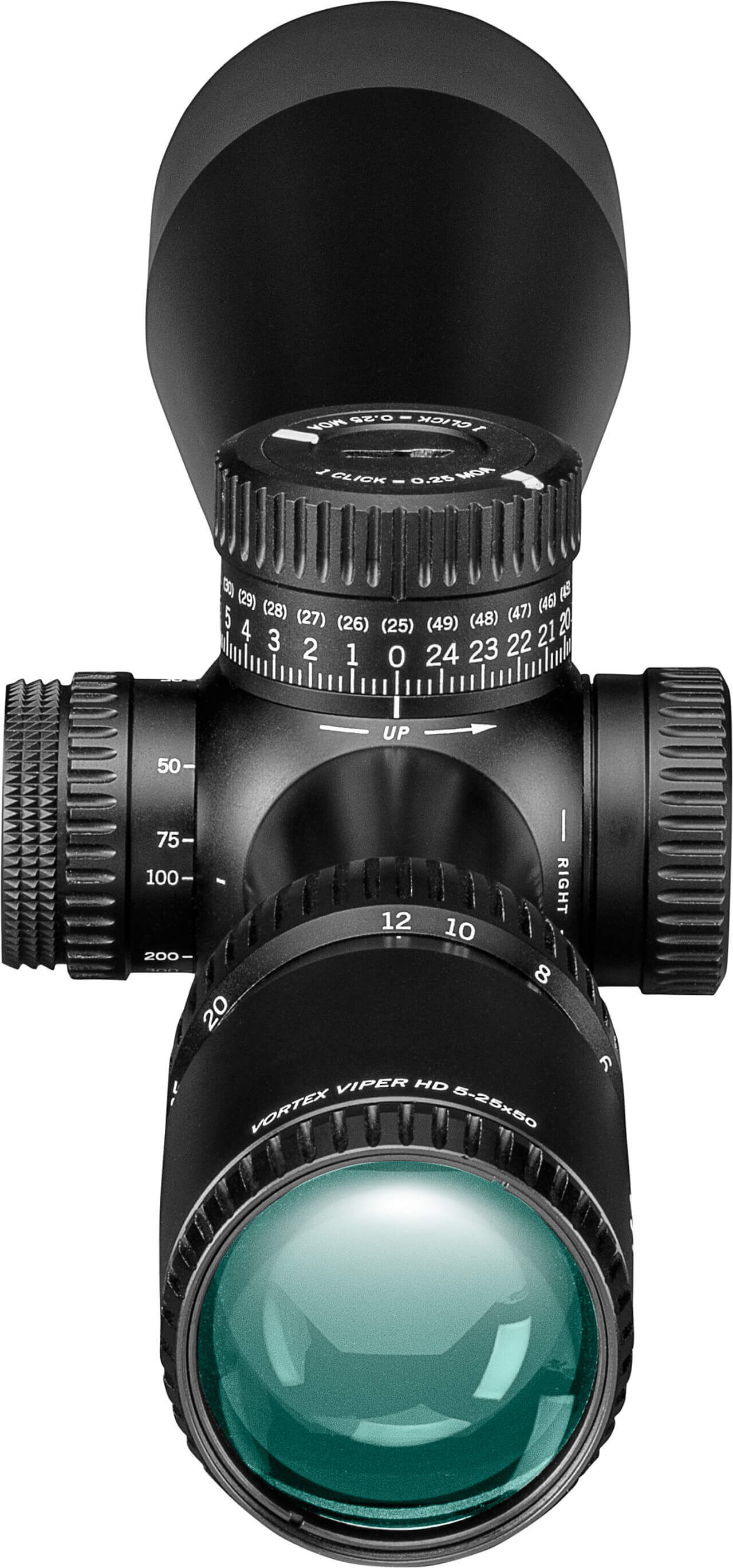 Zielfernrohr Vortex Viper HD 5-25x50 auf weißem Hintergrund, geeignet für präzises Zielen in der Jagd
