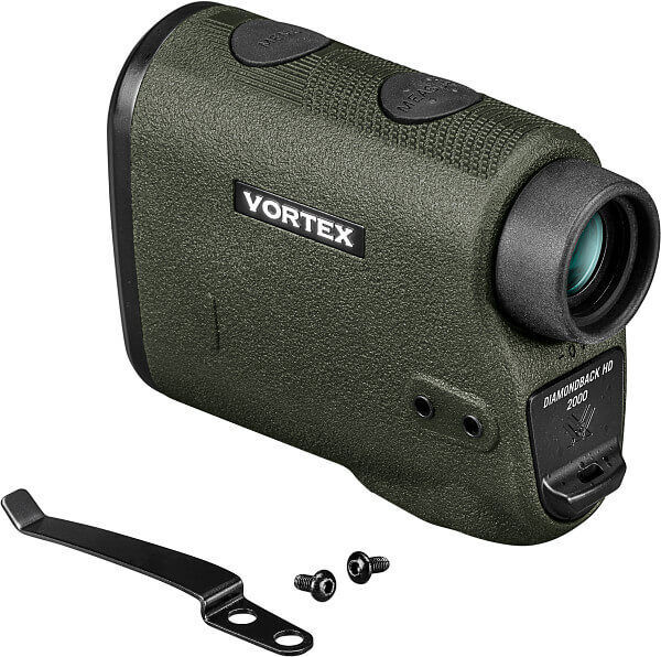 Olivgrüner Vortex Diamondback HD 2000 Entfernungsmesser mit Befestigungszubehör