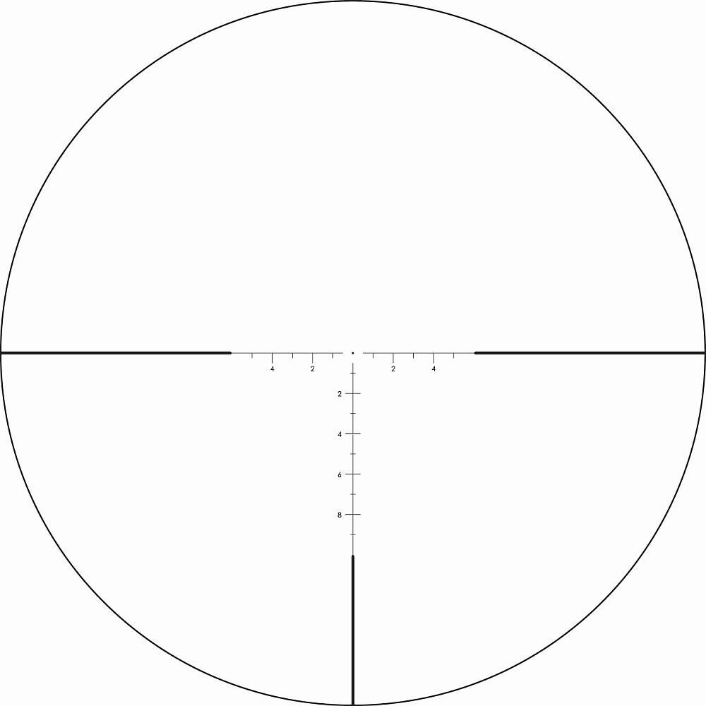 Absehen eines Zielfernrohrs mit horizontaler und vertikaler Skala zur Entfernungsmessung