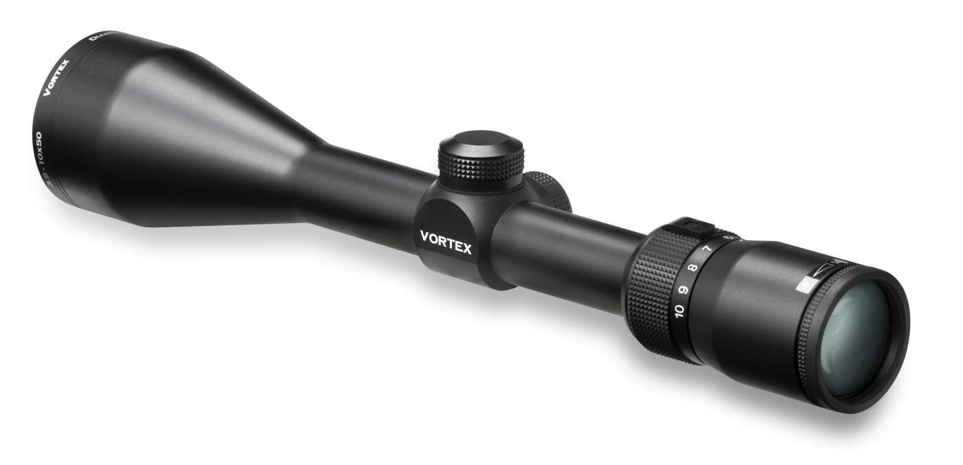 Vortex Zielfernrohr mit strapazierfähiger Konstruktion und einstellbarer Vergrößerung, ideal für Präzisionsschützen.