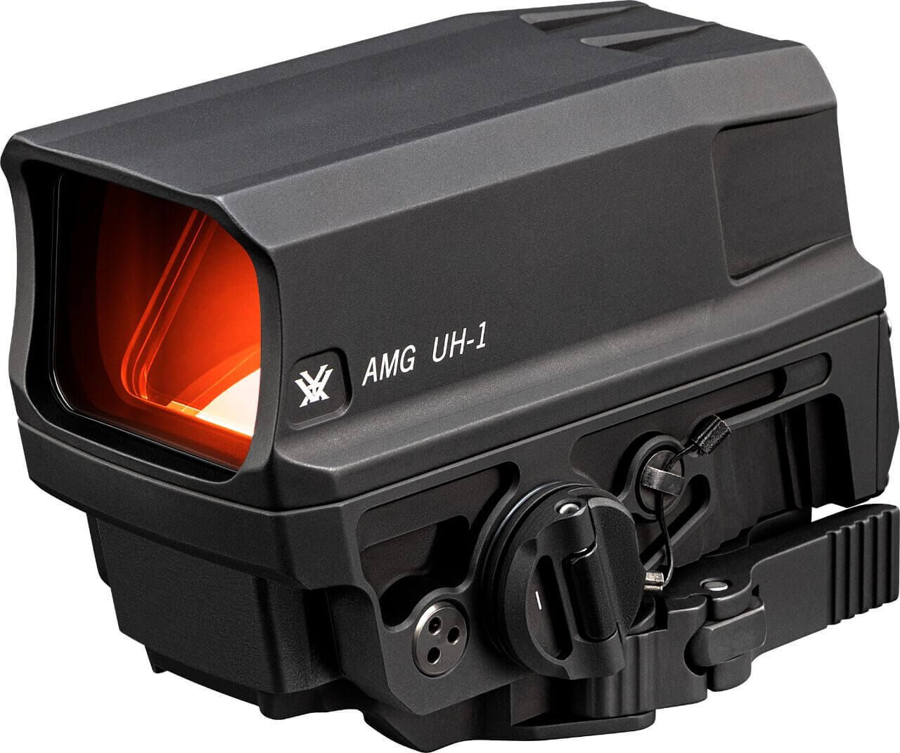 Nahaufnahme eines Vortex AMG UH-1 holografischen Visiers, ideal für taktische Anwendungen