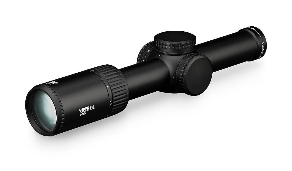 Ein Viper PST Zielfernrohr 1-6x24 mit robustem und hochwertigen Design, ideal für Schießsport und Jagd