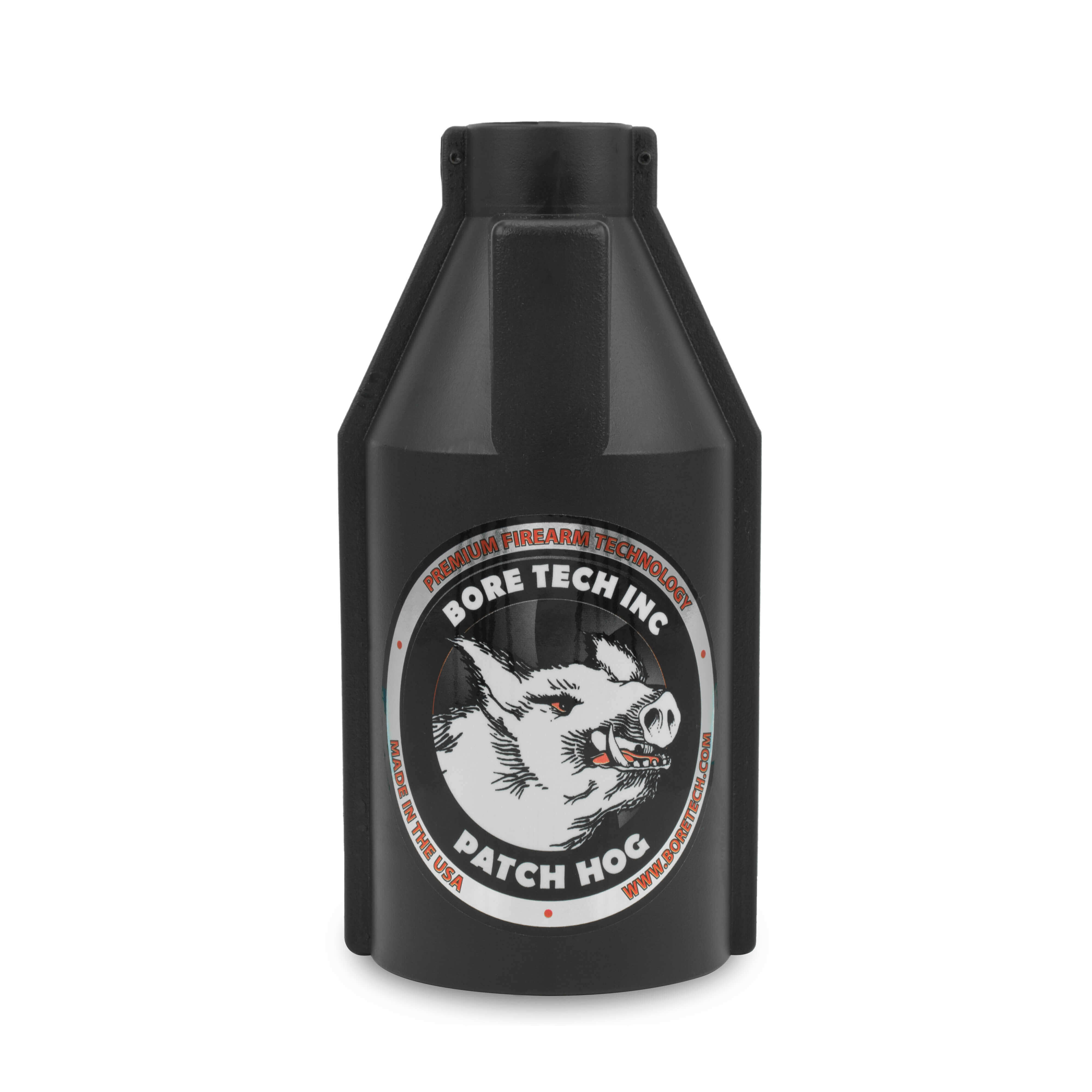 Schwarzes Bore Tech Inc Patch Hog Reinigungsgerät mit Wildschweinemblem für Feuerwaffen
