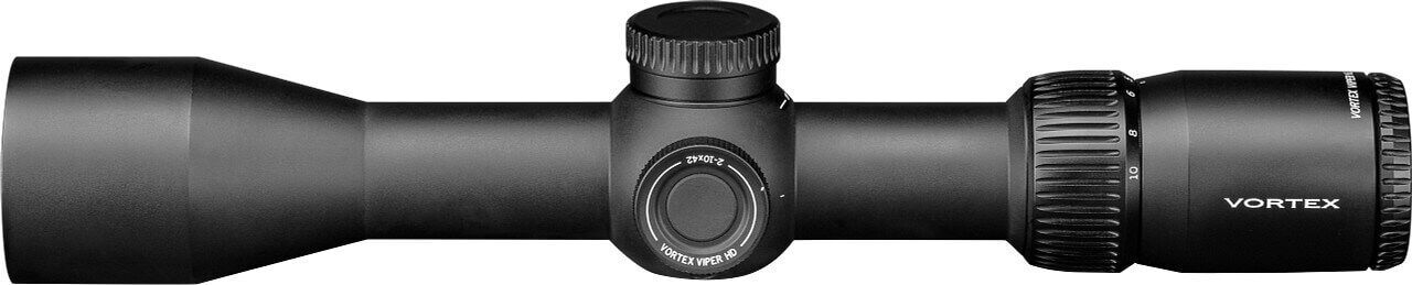 Schwarzes Vortex Viper HD Zielfernrohr mit 2-10x42 Vergrößerung von oben