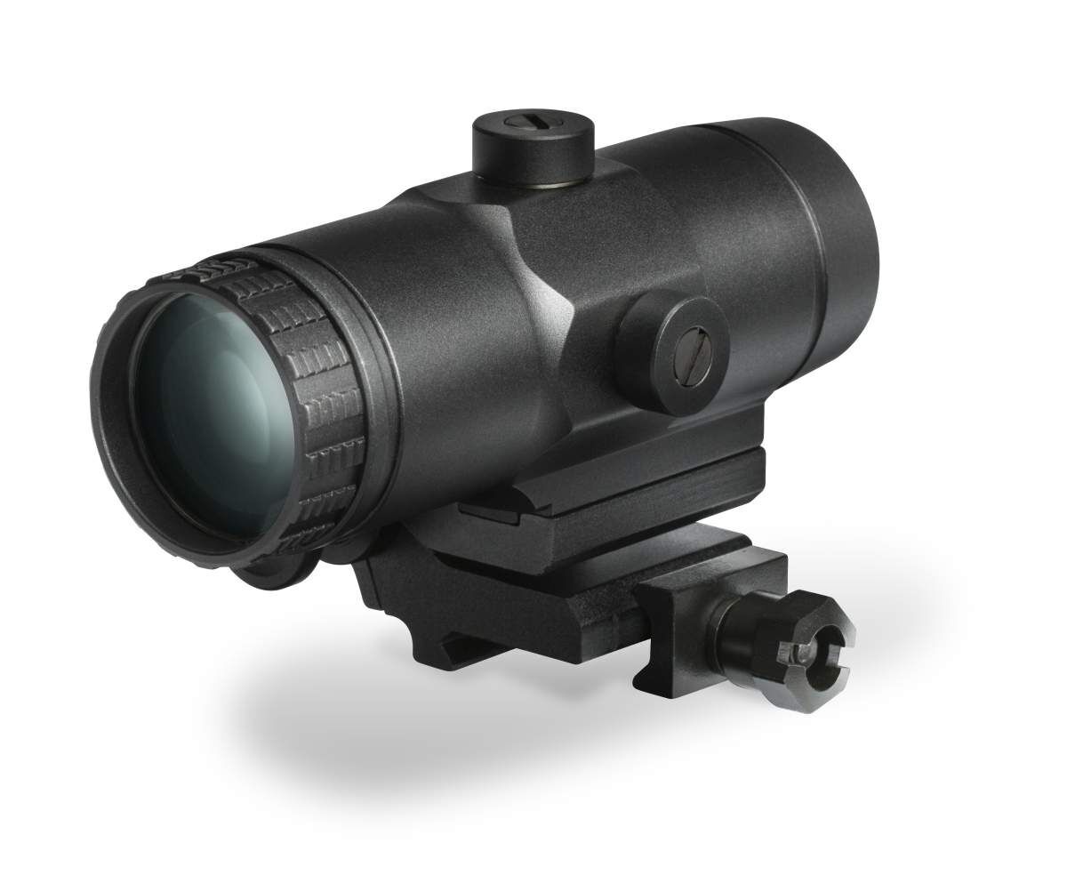 Schwarzes taktisches Zielfernrohr mit Montagehalterung