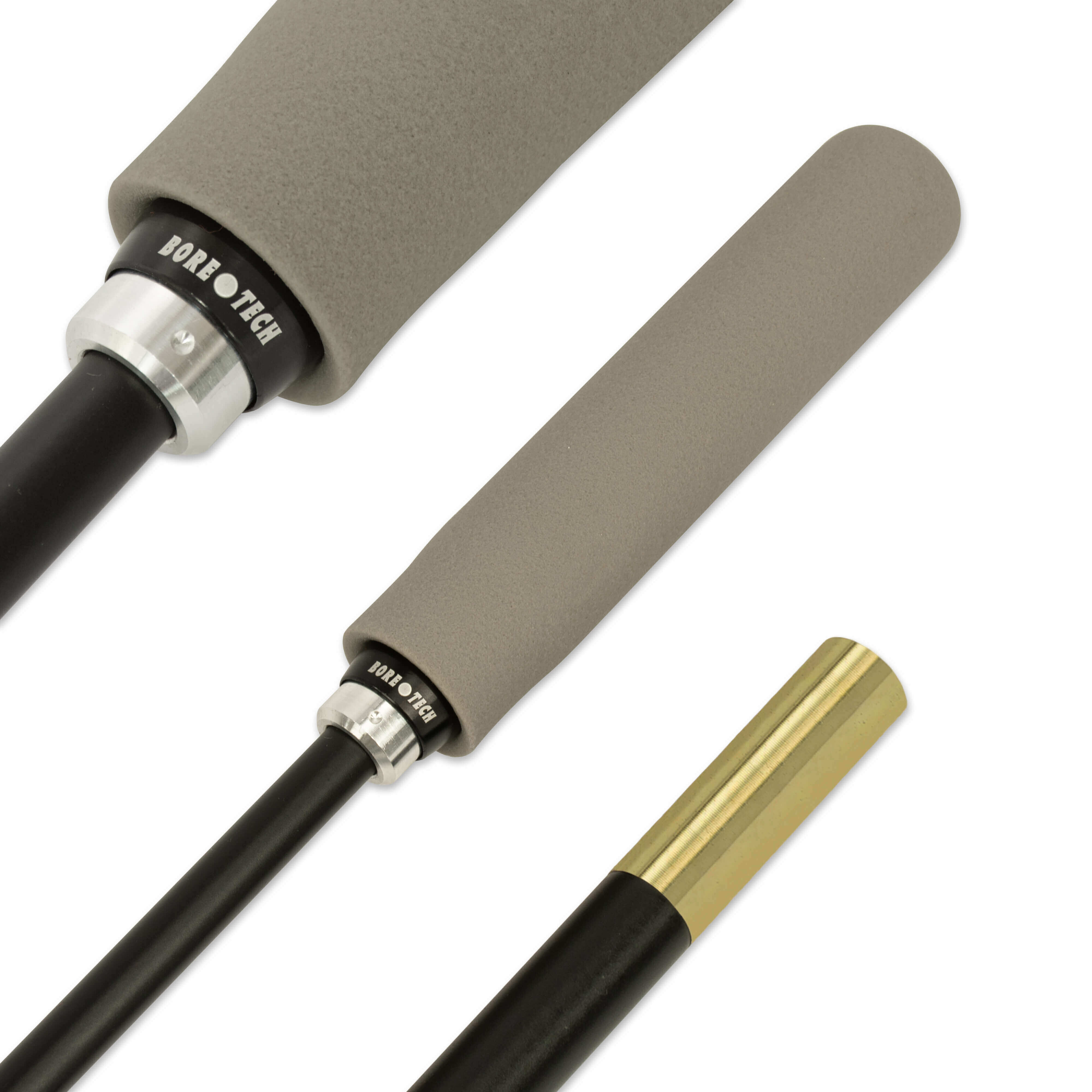 Nahaufnahme eines Bore Tech Reinigungsstabs mit ergonomischem Griff und Messingende