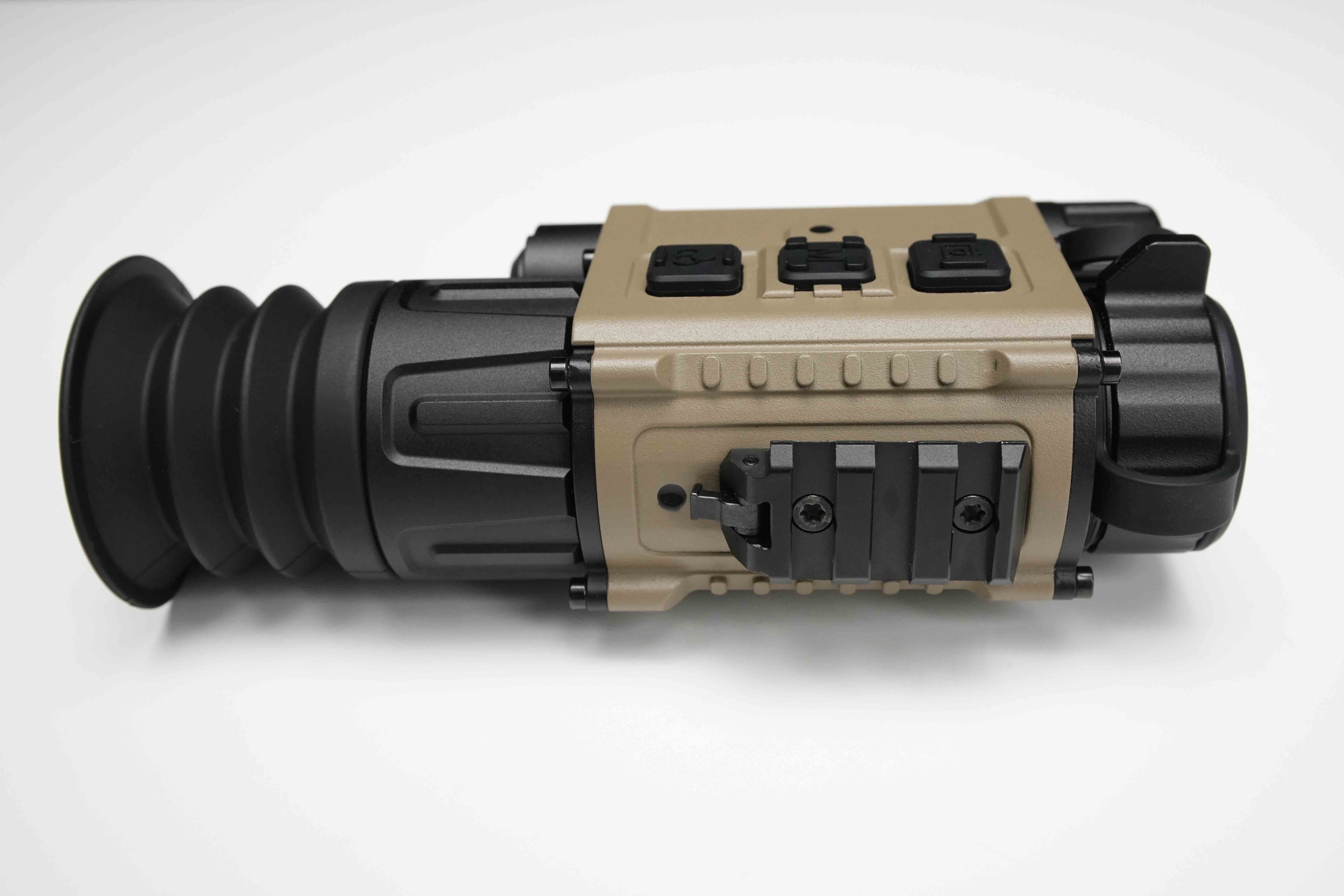 ZENTRON C50R TAN Wärmebild-Vorsatzgerät mit integriertem Laser-Entfernungsmesser bis 1200 m, 640×512 Sensor, OLED 1920×1080, IP67, nur 425 g