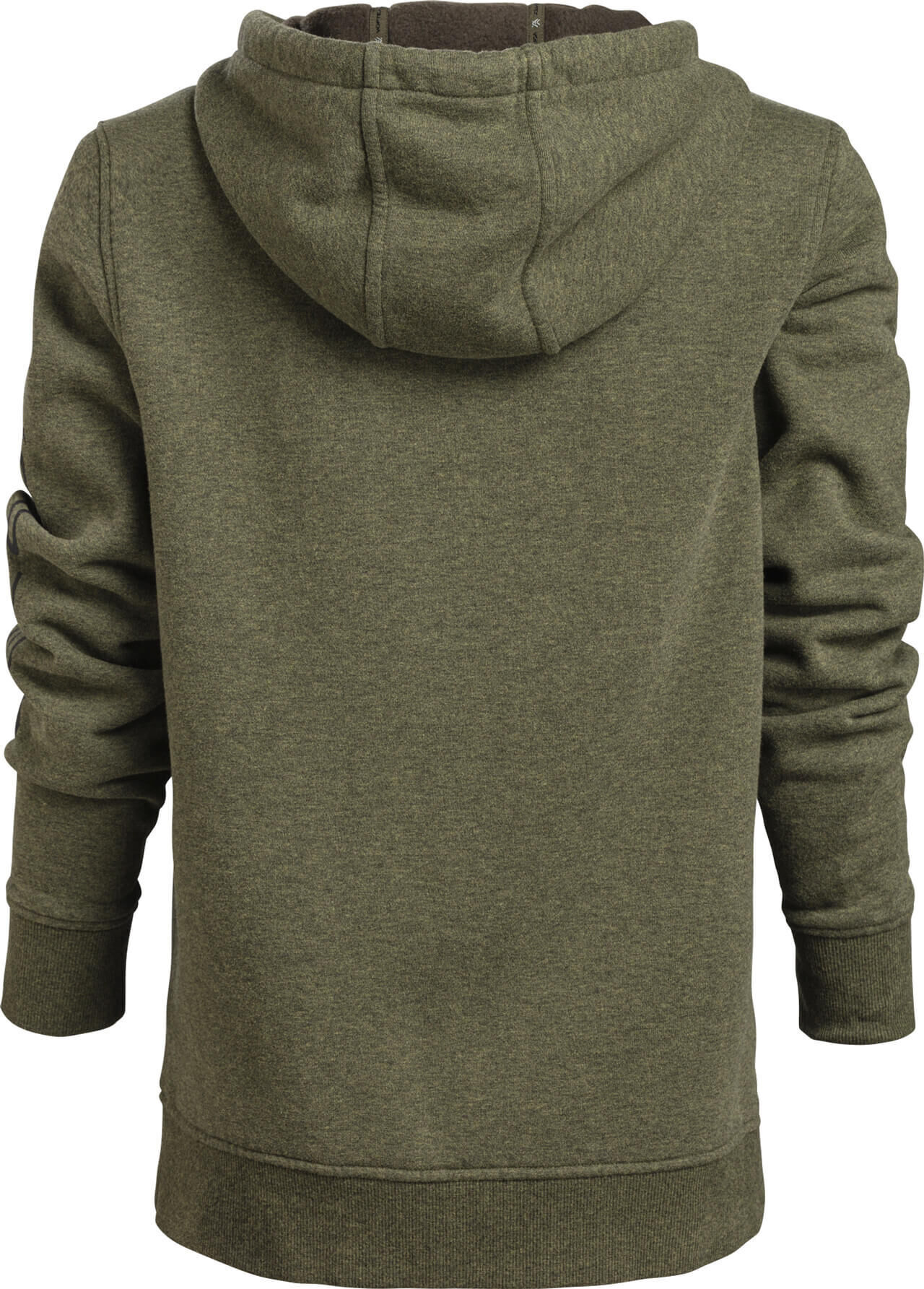 Olivgrüner Herren-Hoodie mit Kapuze, Rückansicht