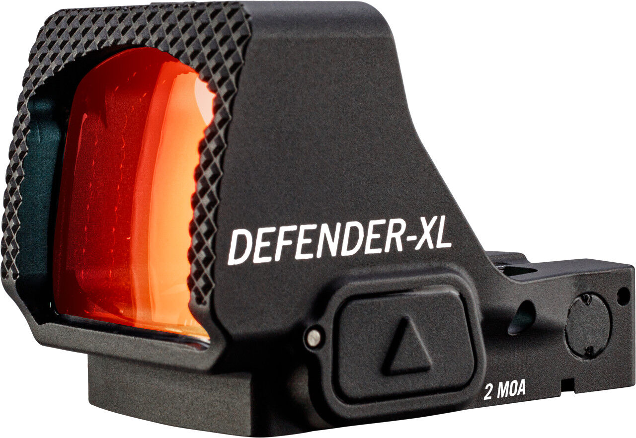 Schwarzes Defender-XL Reflexvisier mit roter Linse und 2 MOA Punkt