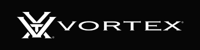 Vortex Logo in Weiß auf schwarzem Hintergrund