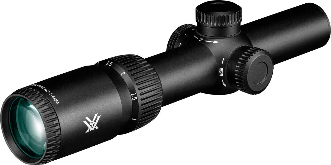 Schwarzes Vortex Zielfernrohr mit variabler Vergrößerung, ideal für präzises Zielen bei der Jagd