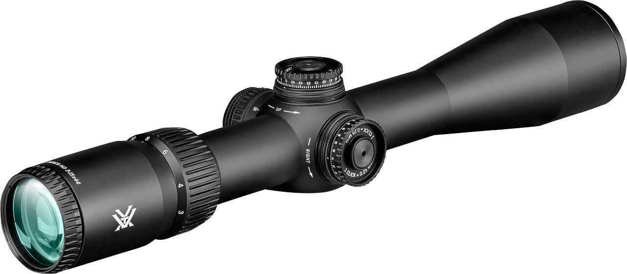 Schwarzes Zielfernrohr mit verstellbarem Zoom, ideal für präzises Zielen und hohe Klarheit