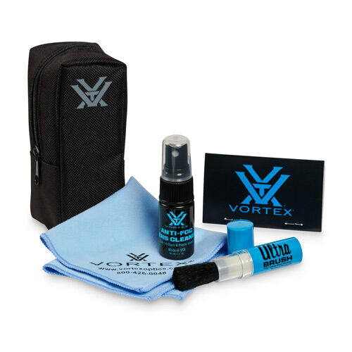 Vortex Reinigungsset inklusive Tasche, Reinigungstuch, Anti-Beschlag-Spray und Bürste für Kameraoptiken