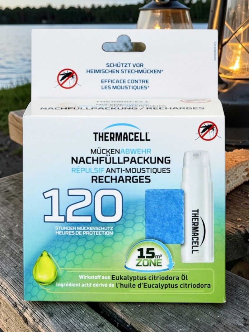 Thermacell Mückenabwehr Nachfüllpackung mit 120 Stunden Mückenschutz für 15 m² Zone, Wirkstoff Eukalyptus citriodora Öl