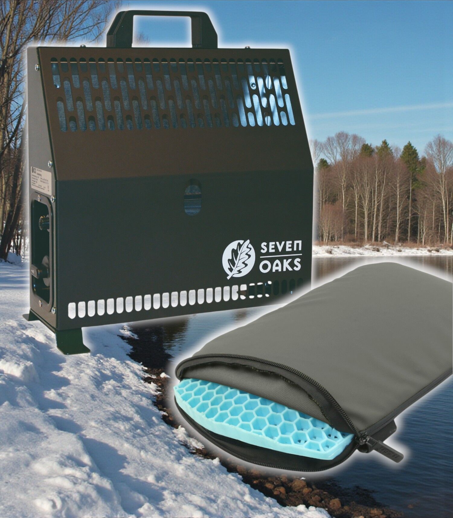 SEVEN OAKS Gasheizung und gelbe Sitzkissenauflage
