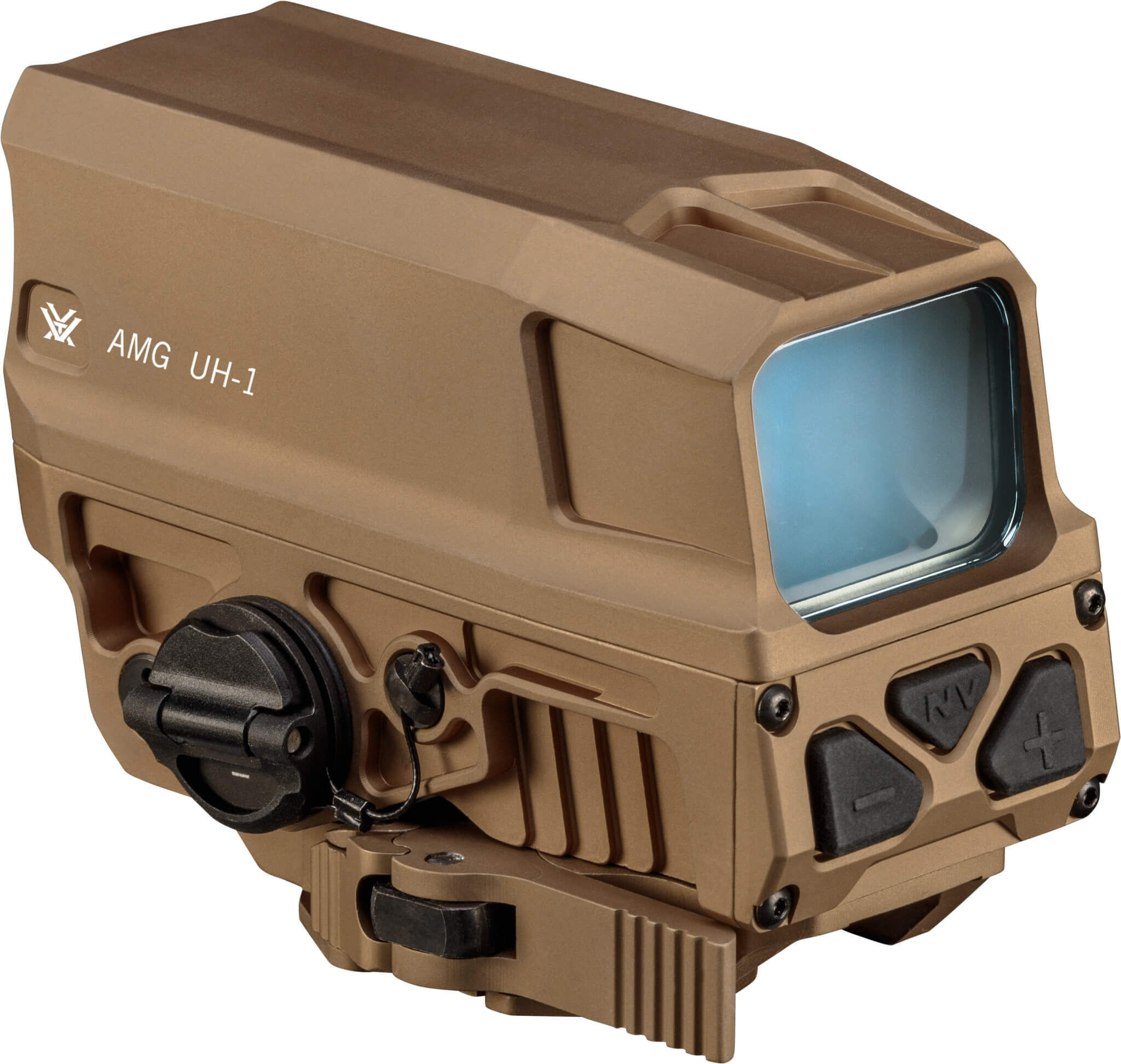 Hochwertiges holographisches Visier Modell Vortex AMG UH-1 in brauner Farbe, ideal für präzise Zielerfassung.