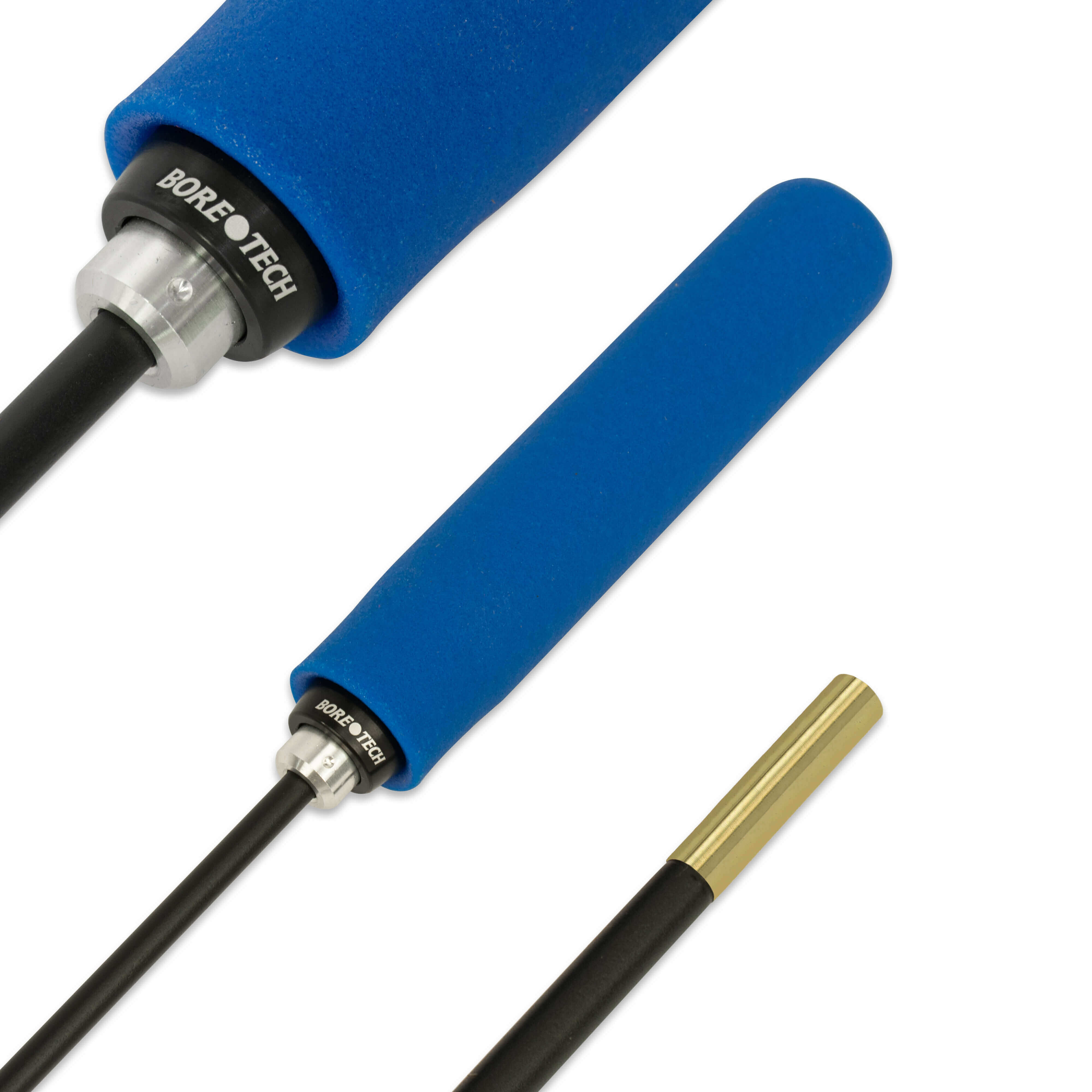 Bore Tech Reinigungsstab mit ergonomischem blauem Griff und metallischer Spitze