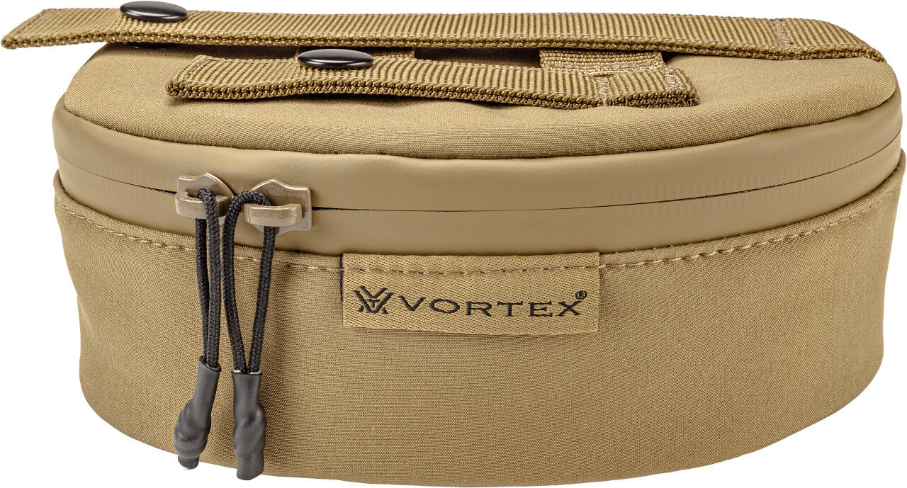 Beige Vortex Aufbewahrungstasche mit Reißverschluss und Knopfverschluss