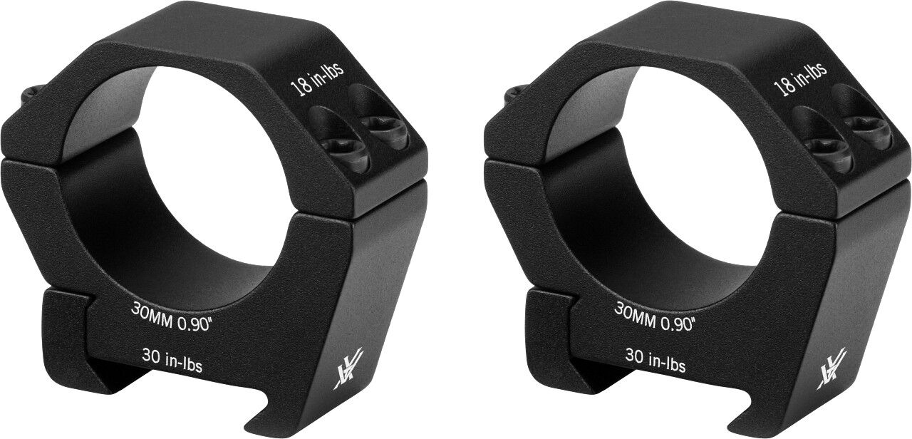 Zwei Vortex 30mm Zielfernrohrmontage-Ringe schwarz